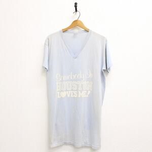 Vintage Somebody In Houston Loves Me Night T Shirt Large